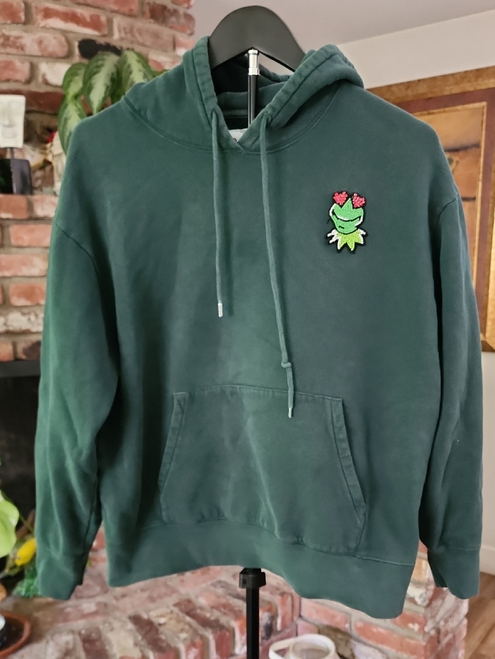 Sandro Paris Kermit Frog Hoodie Muppet Show Limited Rare Collab Green Sweatshirt